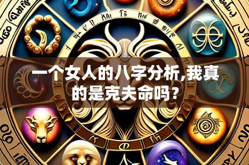 一个女人的八字分析,我真的是克夫命吗？