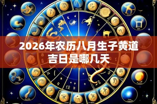 2026年农历八月生子黄道吉日是哪几天