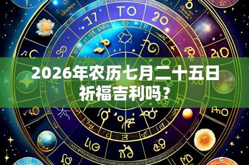 2026年农历七月二十五日祈福吉利吗?