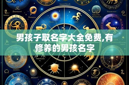 男孩子取名字大全免费,有修养的男孩名字