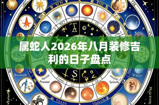 属蛇人2026年八月装修吉利的日子盘点