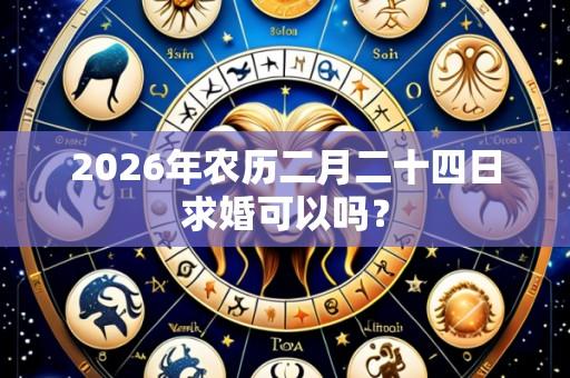 2026年农历二月二十四日求婚可以吗?