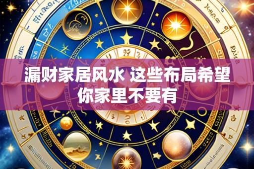 漏财家居风水 这些布局希望你家里不要有