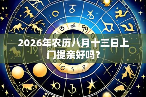 2026年农历八月十三日上门提亲好吗?