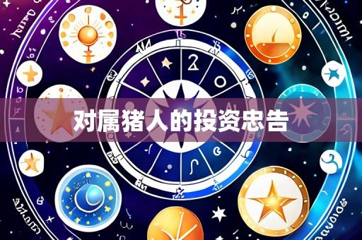 对属猪人的投资忠告