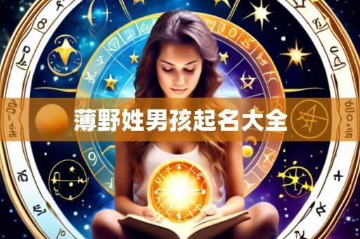薄野姓男孩起名大全
