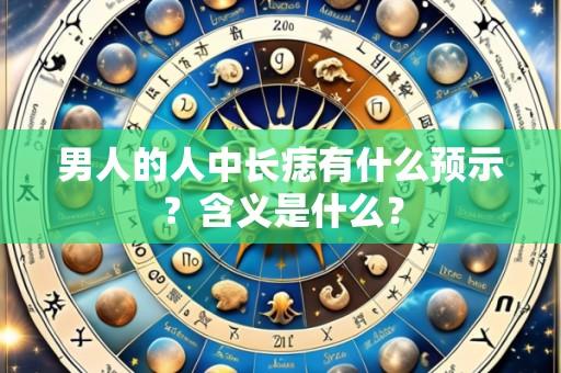 男人的人中长痣有什么预示？含义是什么？