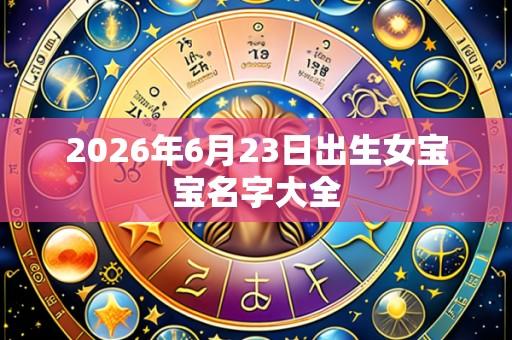 2026年6月23日出生女宝宝名字大全