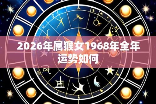2026年属猴女1968年全年运势如何