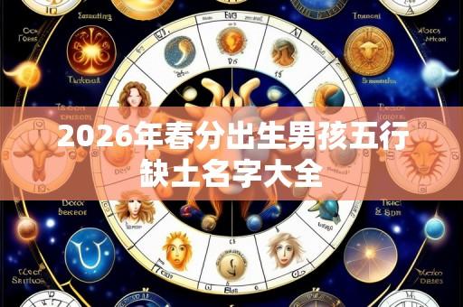 2026年春分出生男孩五行缺土名字大全