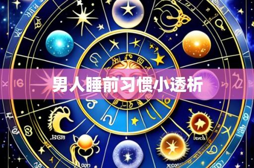 男人睡前习惯小透析