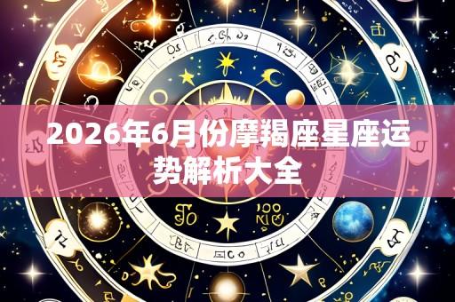2026年6月份摩羯座星座运势解析大全