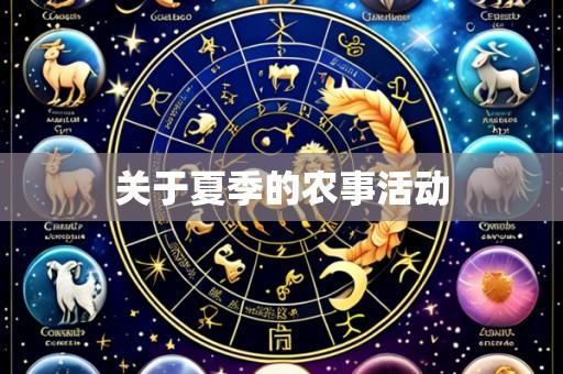 关于夏季的农事活动