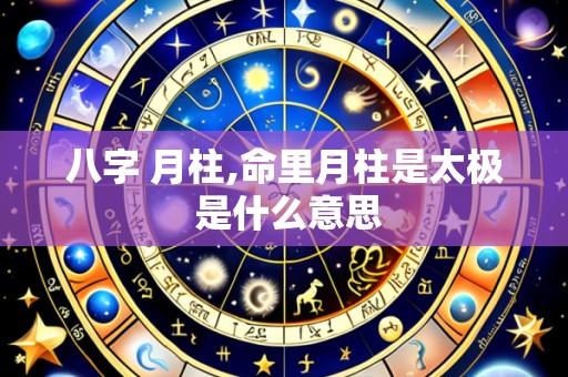八字 月柱,命里月柱是太极 是什么意思