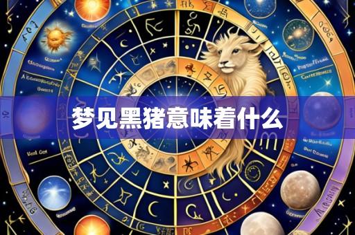 梦见黑猪意味着什么