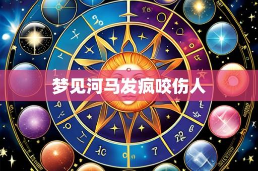 梦见河马发疯咬伤人