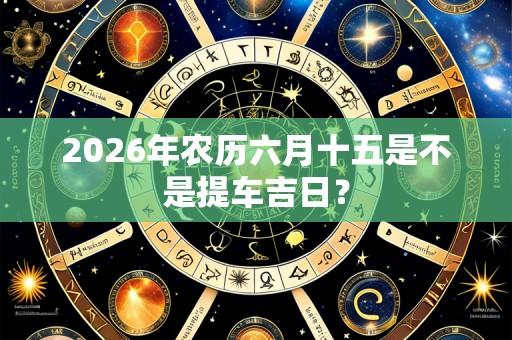 2026年农历六月十五是不是提车吉日?