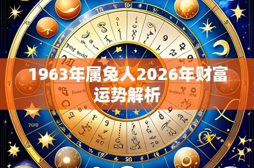 1963年属兔人2026年财富运势解析