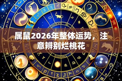 属鼠2026年整体运势,注意辨别烂桃花