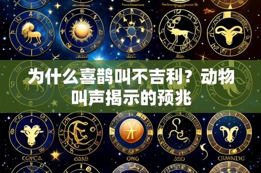 为什么喜鹊叫不吉利？动物叫声揭示的预兆