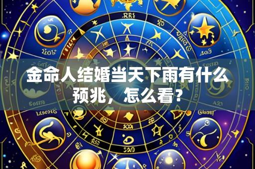 金命人结婚当天下雨有什么预兆，怎么看？