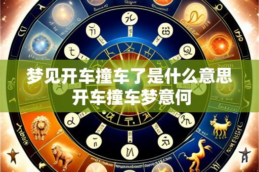 梦见开车撞车了是什么意思 开车撞车梦意何