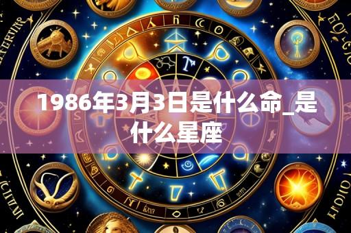 1986年3月3日是什么命_是什么星座