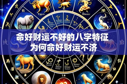 命好财运不好的八字特征 为何命好财运不济