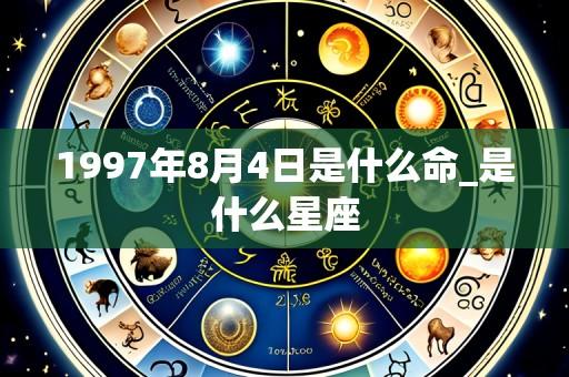 1997年8月4日是什么命_是什么星座