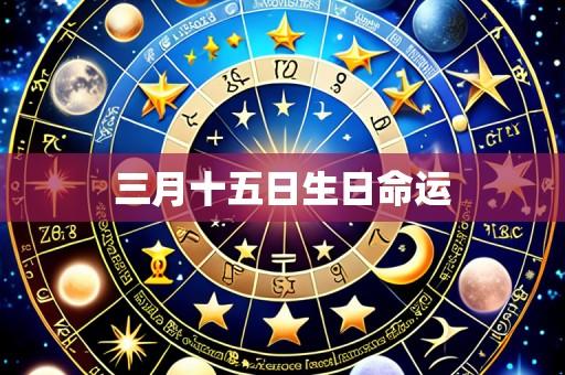 三月十五日生日命运