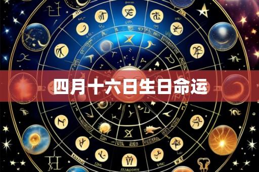 四月十六日生日命运