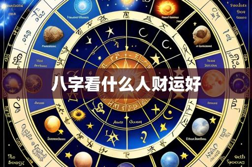 八字看什么人财运好