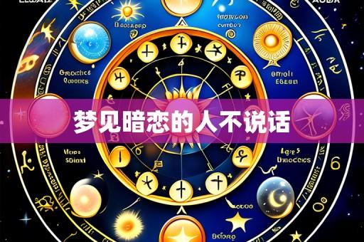 梦见暗恋的人不说话