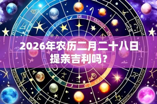 2026年农历二月二十八日提亲吉利吗?