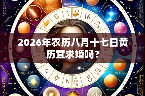 2026年农历八月十七日黄历宜求婚吗？
