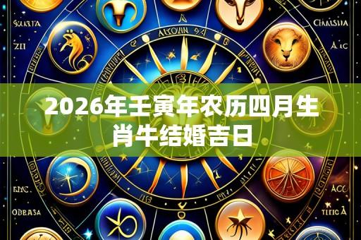 2026年壬寅年农历四月生肖牛结婚吉日