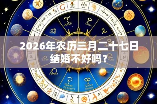2026年农历三月二十七日结婚不好吗？