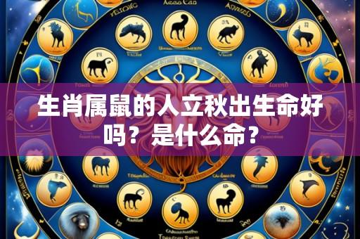 生肖属鼠的人立秋出生命好吗?是什么命?