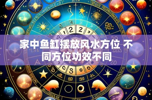 家中鱼缸摆放风水方位 不同方位功效不同