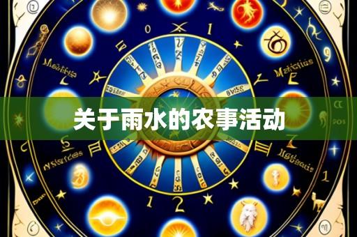 关于雨水的农事活动