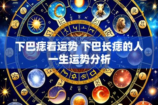 下巴痣看运势 下巴长痣的人一生运势分析