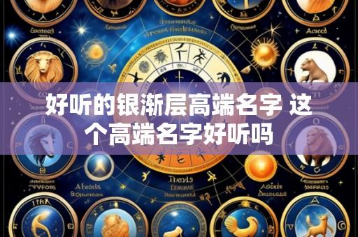 好听的银渐层高端名字 这个高端名字好听吗