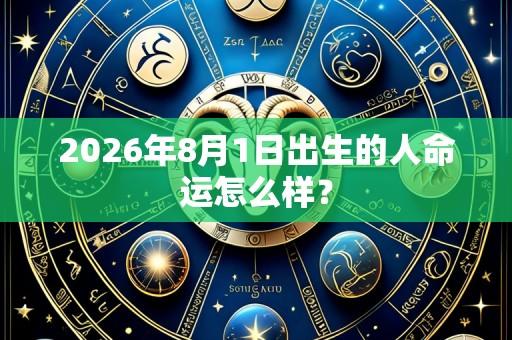 2026年8月1日出生的人命运怎么样?
