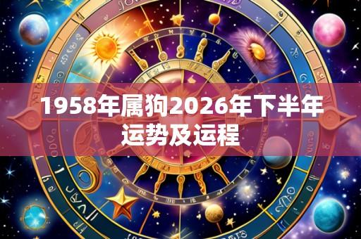 1958年属狗2026年下半年运势及运程