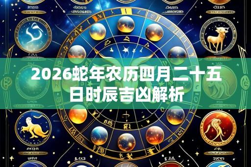 2026蛇年农历四月二十五日时辰吉凶解析