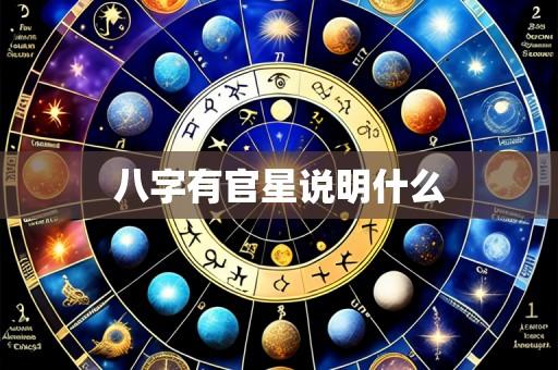 八字有官星说明什么