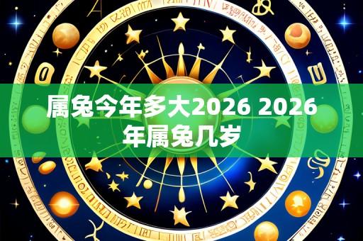 属兔今年多大2026 2026年属兔几岁