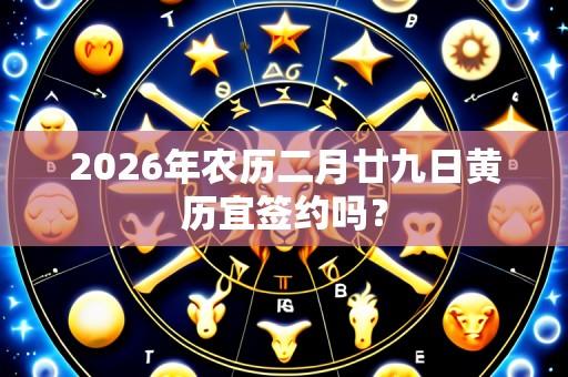 2026年农历二月廿九日黄历宜签约吗？