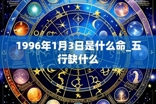 1996年1月3日是什么命_五行缺什么