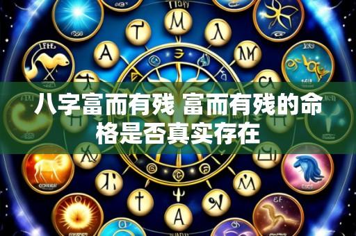 八字富而有残 富而有残的命格是否真实存在